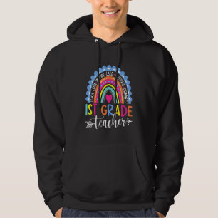 Rainbow Teach Team Eerstegraads Leraren Eerste Dag Hoodie