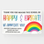 Rainbow Teacher Appreciation Week Banner (Horizontaal)