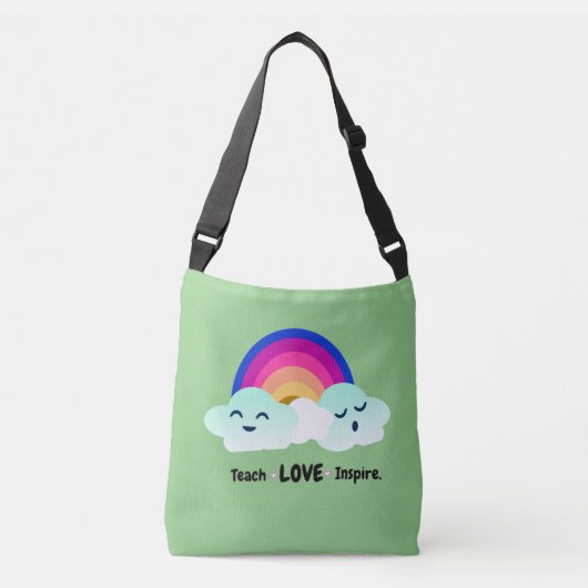 Rainbow Teacher Crossbody Tas (Voorkant)