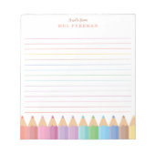 Rainbow Teacher Gepersonaliseerd Notitieblok (Voorkant)