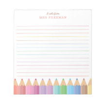 Rainbow Teacher Gepersonaliseerd Notitieblok