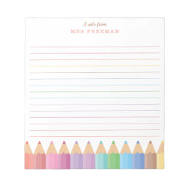 Rainbow Teacher Gepersonaliseerd Notitieblok