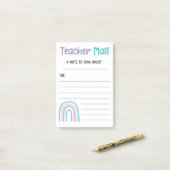 Rainbow Teacher Mail Post-it® Notes (Op bureau)