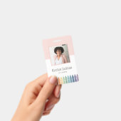 Rainbow Teacher Name Tag Foto ID Badge (Handheld)