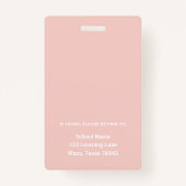 Rainbow Teacher Name Tag Foto ID Badge (Achterkant)