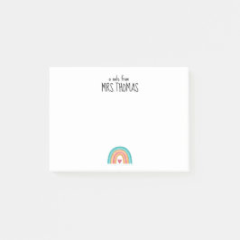 Rainbow Teacher Note Pad – Aangepast lerarengesche