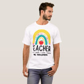 Rainbow Teacher schoolbenodigdheden T-shirt (Voorkant volledig)