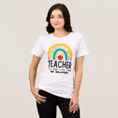 Rainbow Teacher schoolbenodigdheden Tri-Blend Shirt (Voorkant volledig)