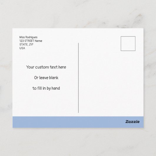 Rainbow Teacher Welkom op het Briefkaart (Achterkant)