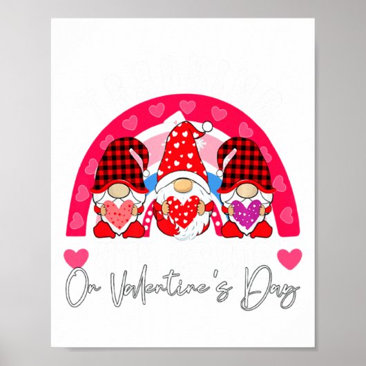 Rainbow Teaching 4th Grade On Valentines Day Teac  Poster (Voorkant)