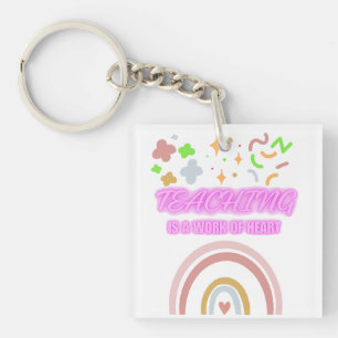 Rainbow Teaching is een werk van hart Sleutelhanger