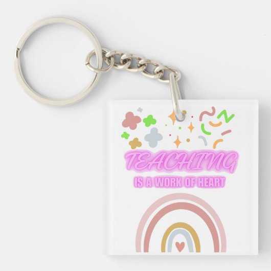 Rainbow Teaching is een werk van hart Sleutelhanger (voorkant)