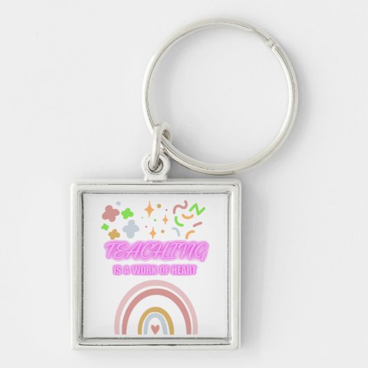 Rainbow Teaching is een werk van hart Sleutelhanger (Voorkant)