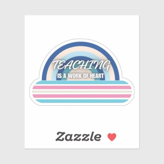 Rainbow Teaching is een werk van hart Sticker (Vel)