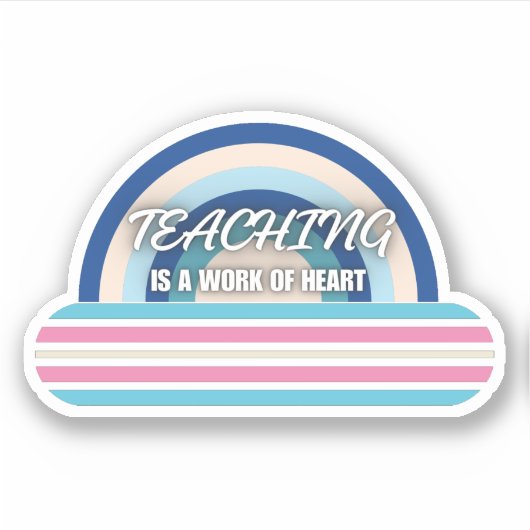 Rainbow Teaching is een werk van hart Sticker (Voorkant)