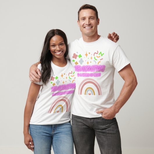 Rainbow Teaching is een werk van hart T-shirt (Unisex)