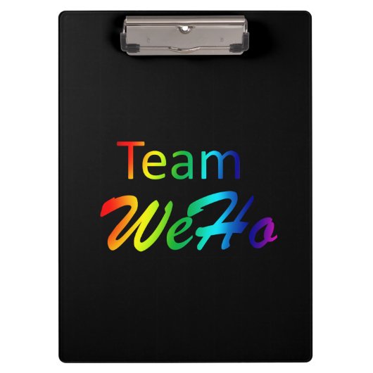Rainbow Team WeHo Klembord (Voorkant)