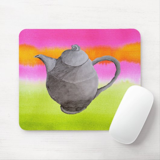 Rainbow Teapot arty tea party Muismat (Met muis)
