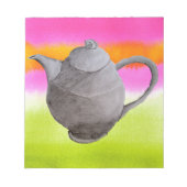 Rainbow Teapot arty tea party Notitieblok (Voorkant)