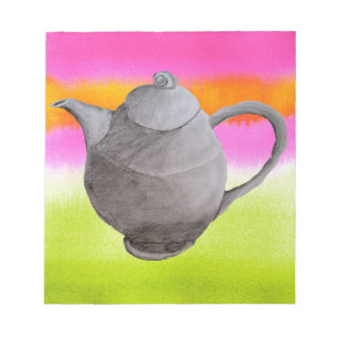 Rainbow Teapot arty tea party Notitieblok
