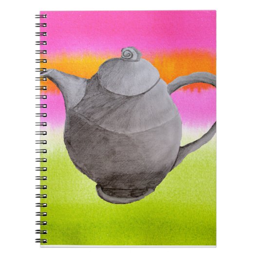 Rainbow Teapot arty tea party Notitieboek (Voorkant)