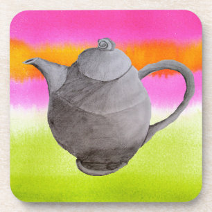 Rainbow Teapot arty tea party Onderzetter