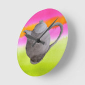 Rainbow Teapot arty tea party Ronde Klok (Hoek)