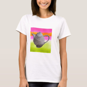 Rainbow Teapot arty tea party T-shirt