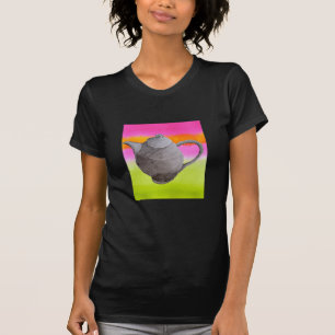 Rainbow Teapot arty tea party T-shirt