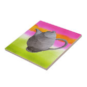 Rainbow Teapot arty tea party Tegeltje (Zijkant)