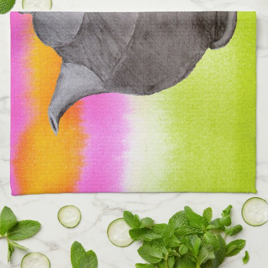 Rainbow Teapot arty tea party Theedoek (Gevouwen)