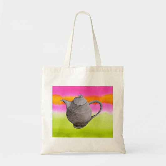 Rainbow Teapot arty tea party Tote Bag (Voorkant)