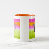 Rainbow Teapot arty tea party Tweekleurige Koffiemok (Center)