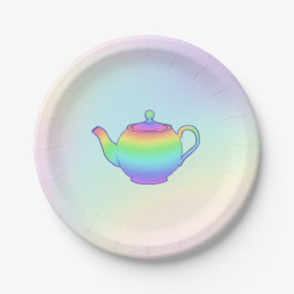 Rainbow Teapot Tea Party Paper Bord