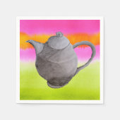 Rainbow teapot tea servetten (Voorkant)