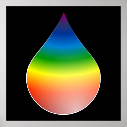 RAINBOW TEARDROP POSTER (Voorkant)