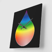 RAINBOW TEARDROP VIERKANTE KLOK (Hoek)