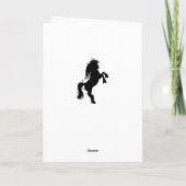 Rainbow Techno Silhouette Horse Verjaardag Kaart (Achterkant)