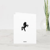 Rainbow Techno Silhouette Rearing Horse Dank je we Bedankkaart (Achterkant)