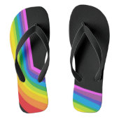 Rainbow Teenslippers Black Thong Sandaal met Regen (Voetbed)