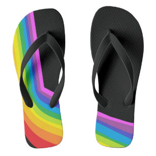 Rainbow Teenslippers Black Thong Sandaal met Regen