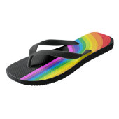 Rainbow Teenslippers Black Thong Sandaal met Regen (Schuin)