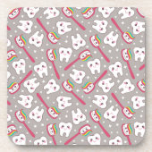Rainbow Teeth Pattern Bier Onderzetter (Voorkant)