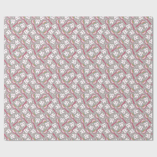 Rainbow Teeth Pattern Cadeaupapier (Vlak)