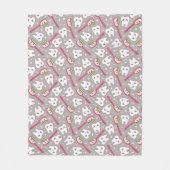 Rainbow Teeth Pattern Fleece Deken (Voorkant)
