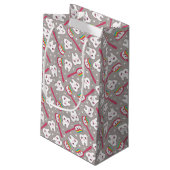 Rainbow Teeth Pattern Klein Cadeauzakje (Achterkant Gekanteld)