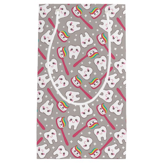 Rainbow Teeth Pattern Klein Cadeauzakje (Voorkant)