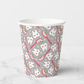 Rainbow Teeth Pattern Papieren Bekers (Voorkant)
