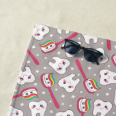 Rainbow Teeth Pattern Strandlaken (In situ)