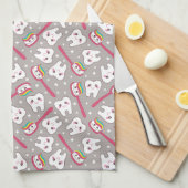 Rainbow Teeth Pattern Theedoek (Quarter Fold)